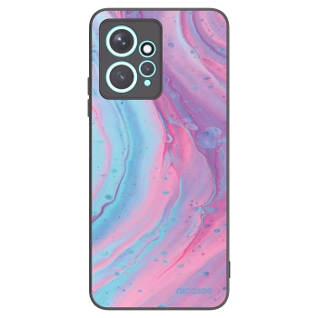 Picasee silikónový čierny obal pre Xiaomi Redmi Note 12 4G - Pink liquid