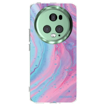 Picasee silikónový prehľadný obal pre Honor Magic5 Pro - Pink liquid