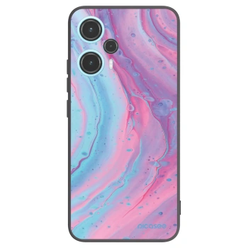 Picasee silikónový čierny obal pre Xiaomi Poco F5 - Pink liquid