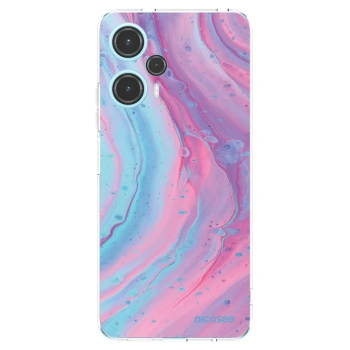 Picasee silikónový prehľadný obal pre Xiaomi Poco F5 - Pink liquid