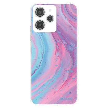 Picasee silikónový prehľadný obal pre Xiaomi Redmi 12 4G - Pink liquid