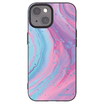 Picasee silikónový čierny obal pre Apple iPhone 15 - Pink liquid