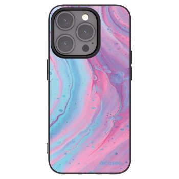 Picasee silikónový čierny obal pre Apple iPhone 15 Pro - Pink liquid