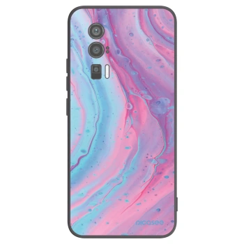 Picasee silikónový čierny obal pre Xiaomi Poco F5 Pro 5G - Pink liquid