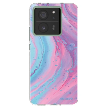 Picasee silikónový prehľadný obal pre Xiaomi 13T - Pink liquid