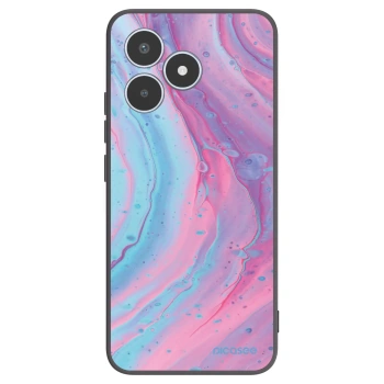 Picasee silikónový čierny obal pre Realme C53 - Pink liquid