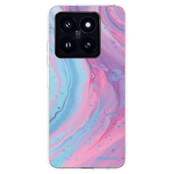 Picasee silikónový prehľadný obal pre Xiaomi 14 Pro - Pink liquid