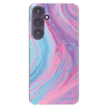 Picasee silikónový prehľadný obal pre Samsung Galaxy S24+ S926B 5G - Pink liquid