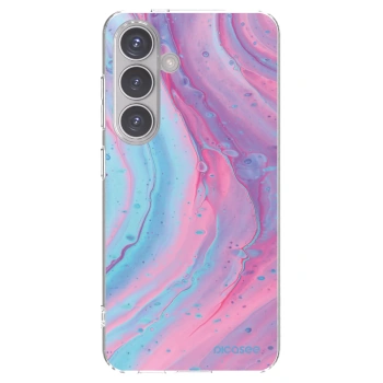 Picasee silikónový prehľadný obal pre Samsung Galaxy S24 S921B 5G - Pink liquid