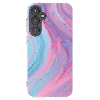 Picasee silikónový prehľadný obal pre Samsung Galaxy S23 FE S711B - Pink liquid