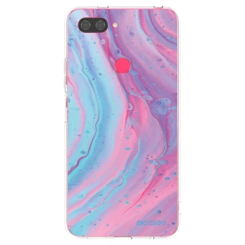 Picasee silikónový prehľadný obal pre Xiaomi Mi 8 Lite - Pink liquid