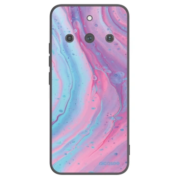 Picasee silikónový čierny obal pre Realme 11 Pro+ - Pink liquid