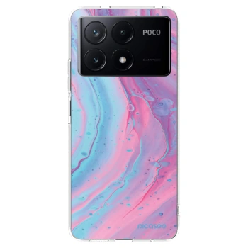 Picasee silikónový prehľadný obal pre Xiaomi Poco X6 Pro - Pink liquid