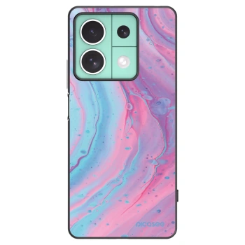 Picasee silikónový čierny obal pre Xiaomi Redmi Note 13 5G - Pink liquid