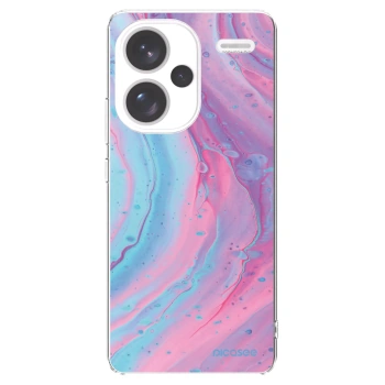 Picasee silikónový prehľadný obal pre Xiaomi Redmi Note 13 Pro+ 5G - Pink liquid
