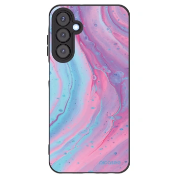 Picasee silikónový čierny obal pre Samsung Galaxy A25 A256B 5G - Pink liquid