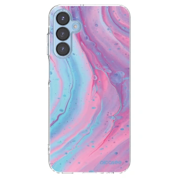 Picasee silikónový prehľadný obal pre Samsung Galaxy A15 A156B 5G - Pink liquid