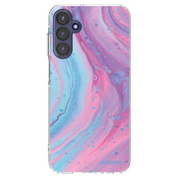Picasee silikónový prehľadný obal pre Samsung Galaxy A15 A155F 4G - Pink liquid