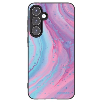 Picasee silikónový čierny obal pre Samsung Galaxy A55 5G A556B - Pink liquid