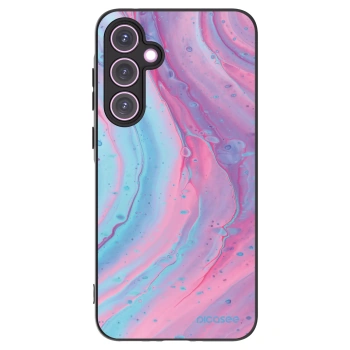 Picasee silikónový čierny obal pre Samsung Galaxy A35 5G A356B - Pink liquid
