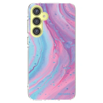 Picasee silikónový prehľadný obal pre Samsung Galaxy A35 5G A356B - Pink liquid