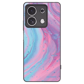 Picasee silikónový čierny obal pre Xiaomi Redmi Note 13 4G - Pink liquid