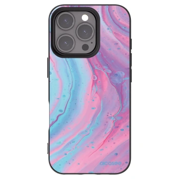 Picasee silikónový čierny obal pre Apple iPhone 16 Pro - Pink liquid