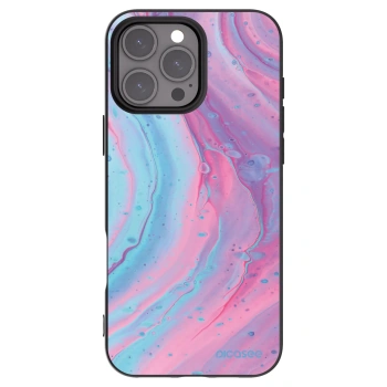Picasee silikónový čierny obal pre Apple iPhone 16 Pro Max - Pink liquid