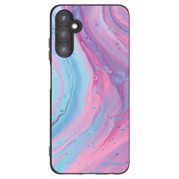 Picasee silikónový čierny obal pre Samsung Galaxy A05s A057G - Pink liquid