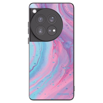 Picasee silikónový čierny obal pre OnePlus 12 5G - Pink liquid