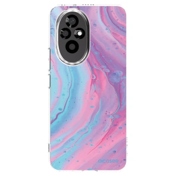 Picasee silikónový prehľadný obal pre Honor 200 Pro 5G - Pink liquid