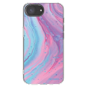Picasee silikónový prehľadný obal pre Apple iPhone 16e - Pink liquid