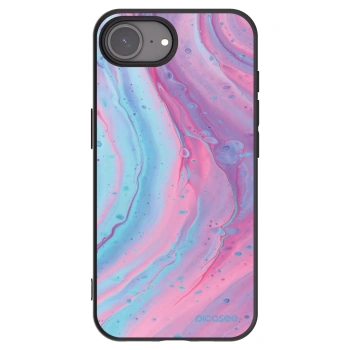 Picasee silikónový čierny obal pre Apple iPhone 16e - Pink liquid