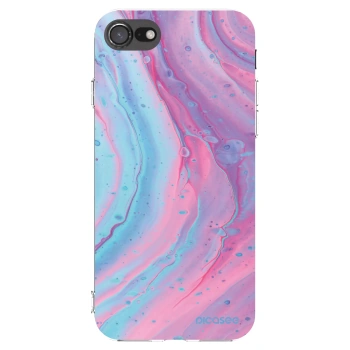 Picasee silikónový prehľadný obal pre Apple iPhone 7 - Pink liquid