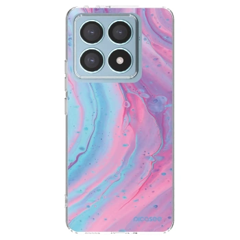 Picasee silikónový prehľadný obal pre Xiaomi 14T Pro - Pink liquid