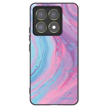 Picasee silikónový čierny obal pre Xiaomi 14T - Pink liquid