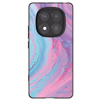 Picasee silikónový čierny obal pre Xiaomi Redmi Note 14 Pro+ 5G - Pink liquid