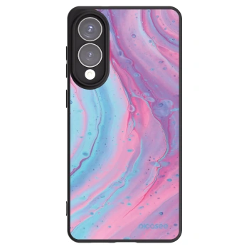 Picasee silikónový čierny obal pre Samsung Galaxy S25 Edge 5G - Pink liquid