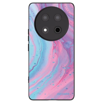 Picasee silikónový čierny obal pre Honor Magic7 Lite 5G - Pink liquid