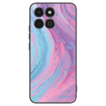 Picasee silikónový čierny obal pre Honor 200 Smart 5G - Pink liquid