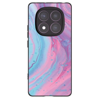 Picasee silikónový čierny obal pre Xiaomi Redmi Note 14 Pro 4G - Pink liquid