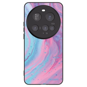 Picasee silikónový čierny obal pre Xiaomi 15 Ultra - Pink liquid