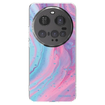 Picasee silikónový prehľadný obal pre Xiaomi 15 Ultra - Pink liquid