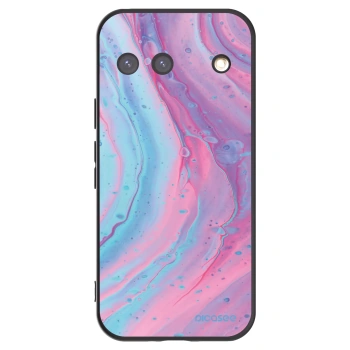 Picasee silikónový čierny obal pre Google Pixel 9 - Pink liquid