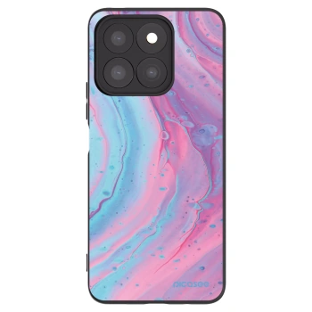 Picasee silikónový čierny obal pre Honor X8c - Pink liquid