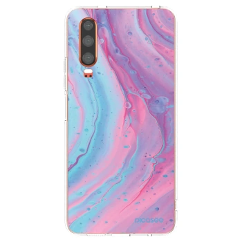 Picasee silikónový prehľadný obal pre Huawei P30 - Pink liquid