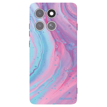 Picasee silikónový čierny obal pre Motorola Edge 60 Pro - Pink liquid