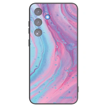 Picasee silikónový čierny obal pre Samsung Galaxy S25 FE 5G - Pink liquid