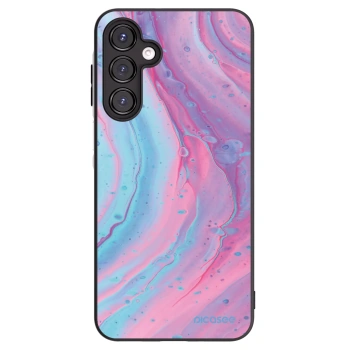 Picasee silikónový čierny obal pre Samsung Galaxy A16 4G - Pink liquid