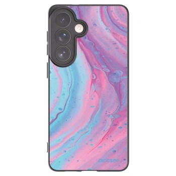 Picasee silikónový čierny obal pre Samsung Galaxy S26+ - Pink liquid
